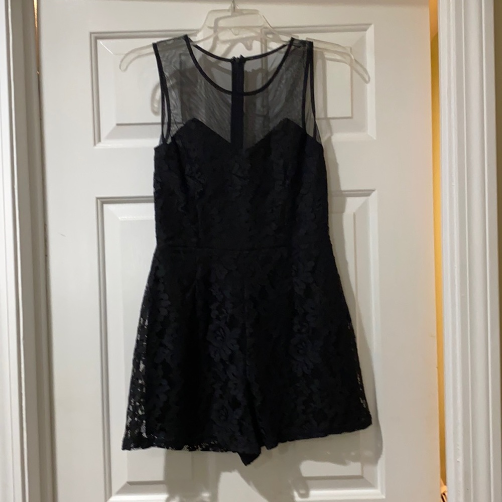 Black lace romper